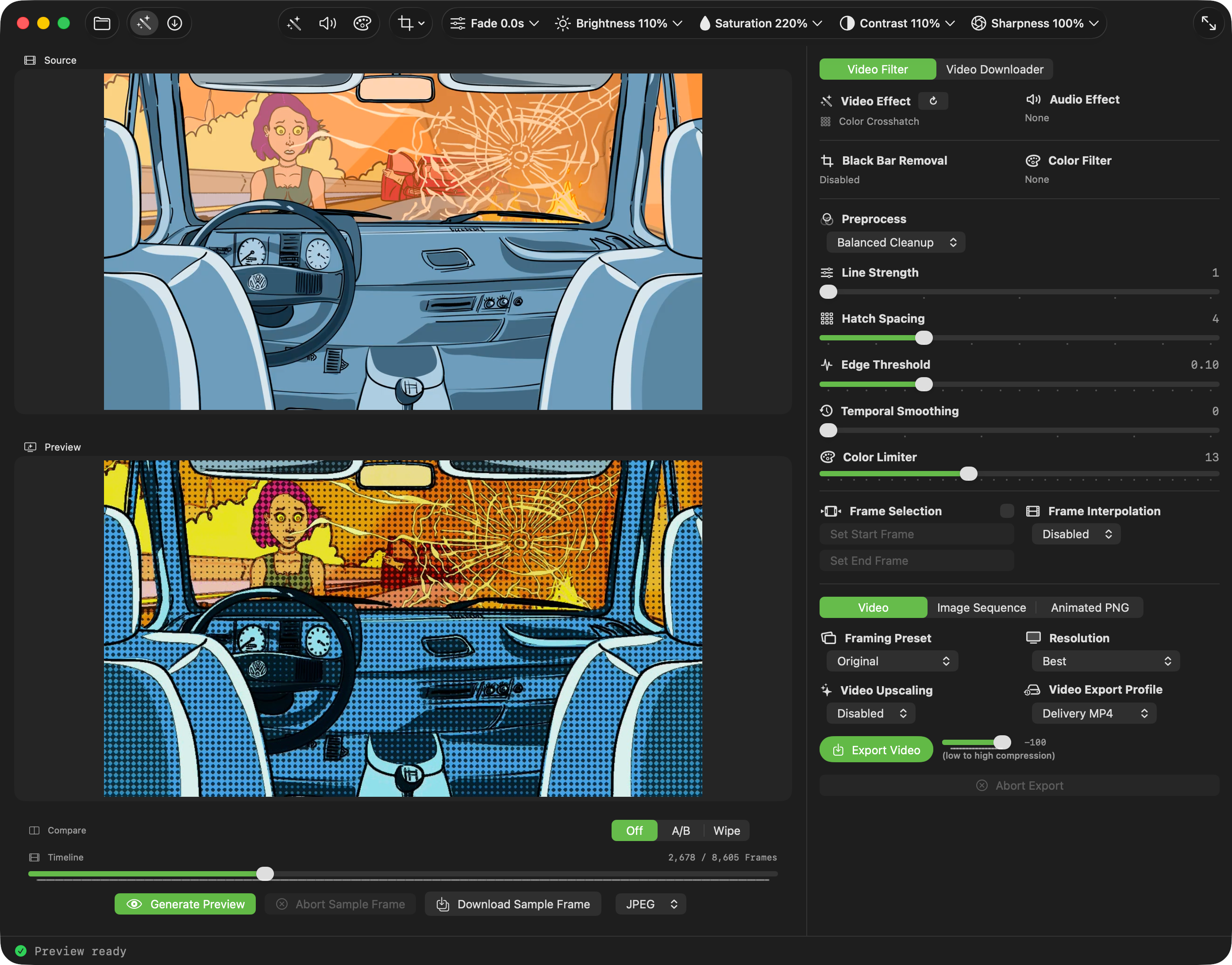 Video Crosshatch screenshot